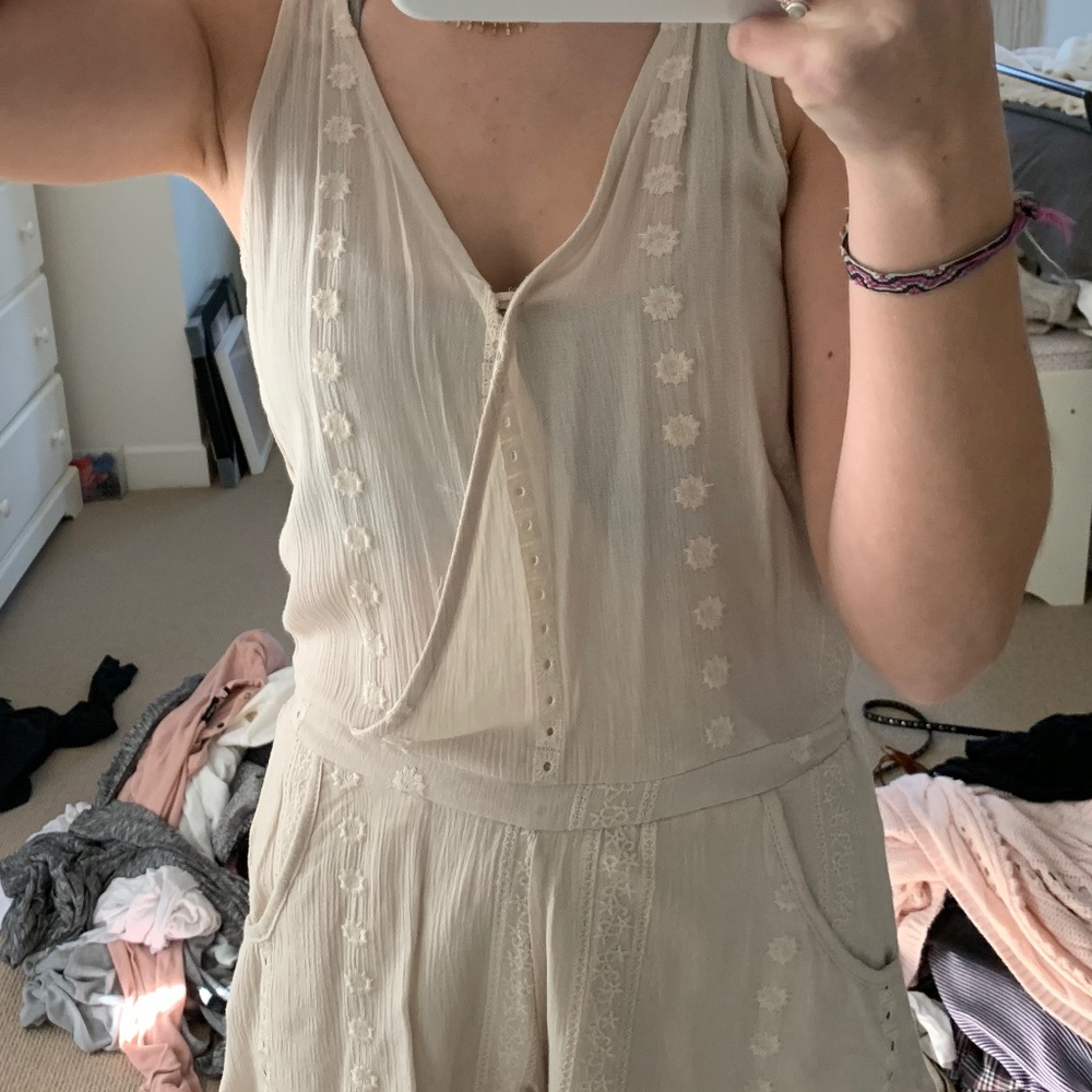 Children's cream Romper